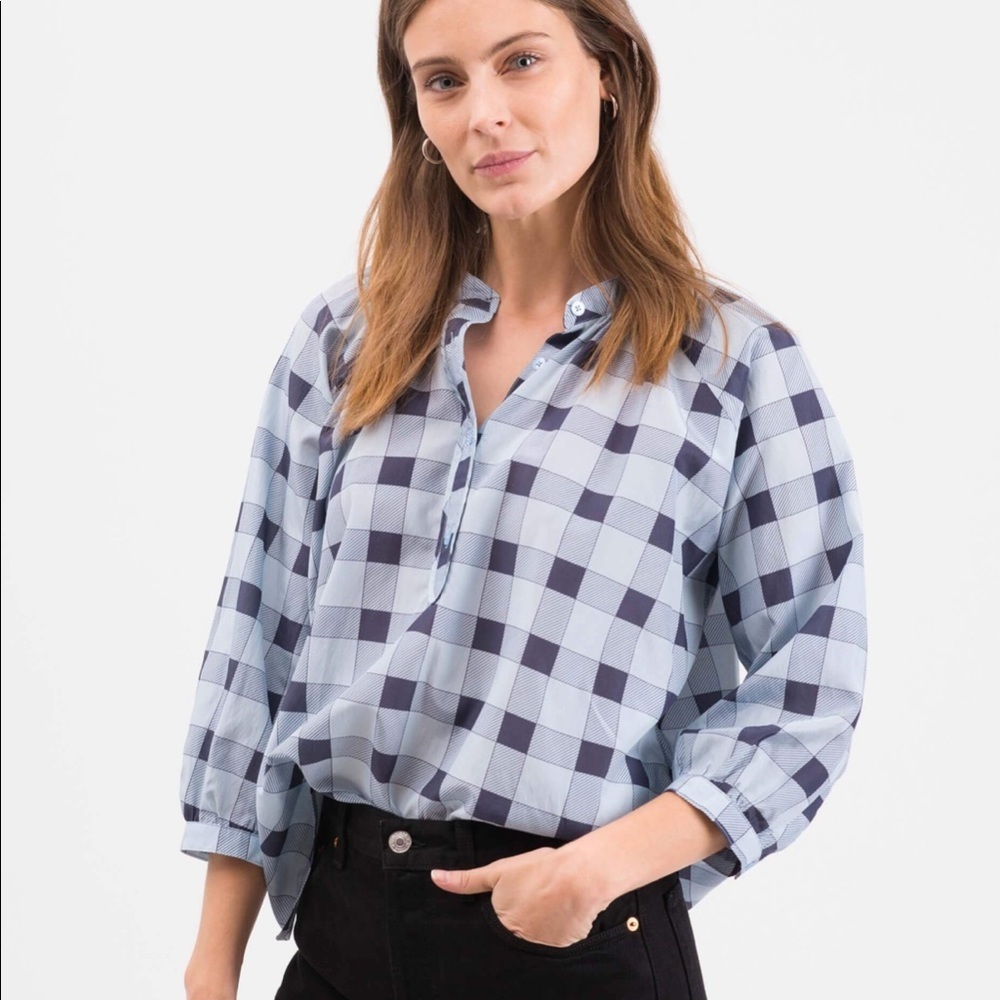 NEW • Tucker • Combo Classic Blouse Picnic Plaid